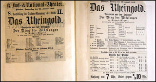 Wagner, Richard. (1813–1883) Der Ring des Nibelungen - Mary Burrell's extra-illustrated Copies with Original Early Performance Programs and Clippings