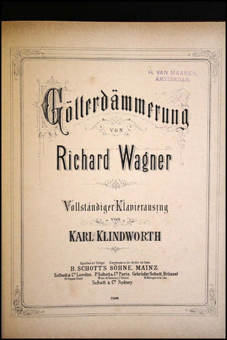 Wagner, Richard. (1813–1883) Der Ring des Nibelungen - Mary Burrell's extra-illustrated Copies with Original Early Performance Programs and Clippings