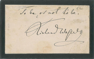 Wagner, Richard. (1813–1883) "To be, or not to be" - Autograph Quotation Signed