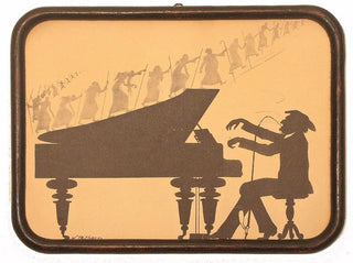 [Wagner, Richard. (1813–1883)] Bithorn, Willi. (?–?) Silhouette Portrait at the Piano