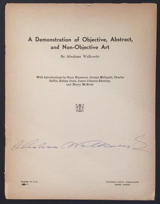 Walkowitz, Abraham. (1878–1965) Three Signed Books