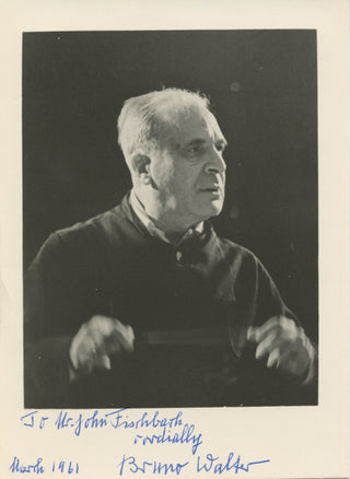 Walter, Bruno. (1876–1962) Signed photograph