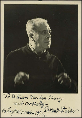 Walter, Bruno. (1876–1962) Signed Photograph