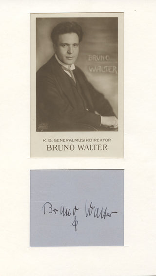 Walter, Bruno. (1876–1962) Autograph Signature and Portrait Photograph