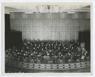 Walter, Bruno. (1876–1962) Original Photograph with Orchestra