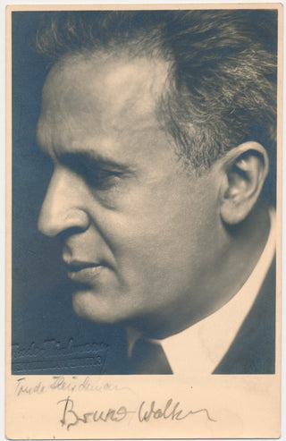 Walter, Bruno. (1876–1962) [Fleischmann, Trude. (1895–1990)] Signed Trude Fleischman Postcard Photograph