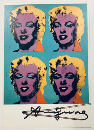 Warhol, Andy. (1928–1987) [Monroe, Marilyn. (1926–1962)] "Marilyn Monroe, 1962" - Signed Postcard