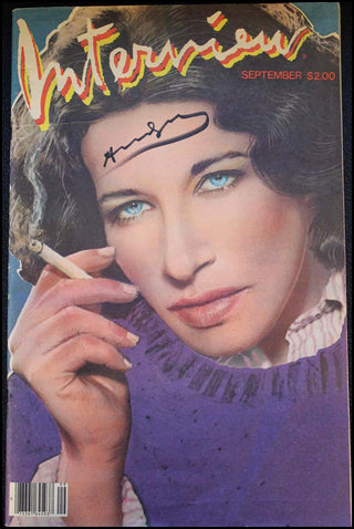 [Visual Arts] Warhol, Andy. (1928–1987) Signed Fran Lebowitz Interview Cover