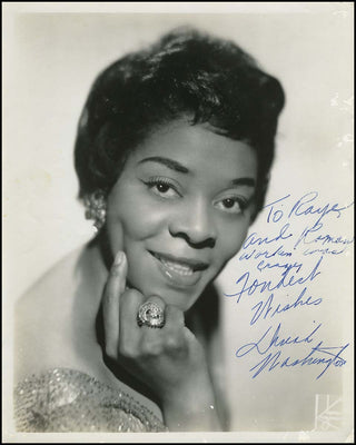 [Jazz & Song] Washington, Dinah. (1924–1963) Signed Photograph