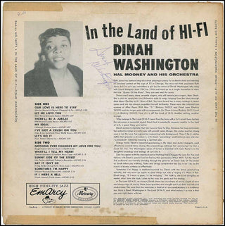 [Jazz & Song] Washington, Dinah. (1924–1963) In the Land of Hi–Fi - SIGNED ALBUM