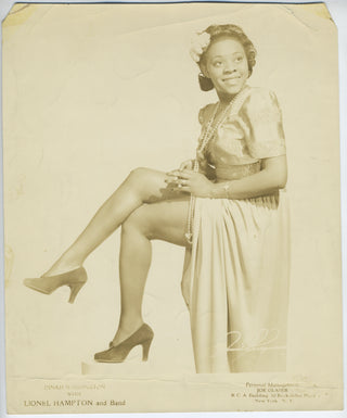 Washington, Dinah. (1924–1963) Rare Early Promotional Photograph