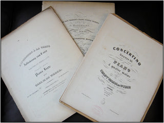 Weber, Carl Maria Von. (1786-1826) Collection of works for piano, four hands. Three Early Editions.