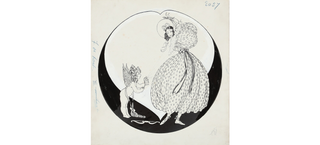 Wegener, Gerda. (1886–1940) "2000 Lilas" (Amor and Young Woman) – Designs for a perfume advertisement, 1919