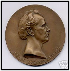 Weingartner, Felix. (1863–1942) Striking large bronze Medal.