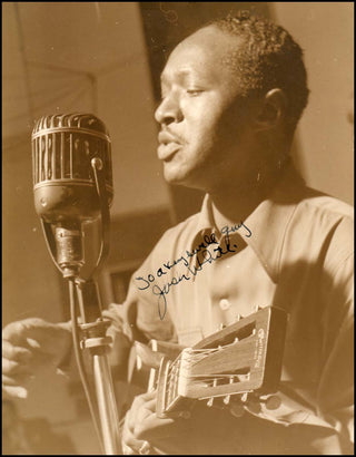 [Jazz &amp; Song] White, Josh. (1914 - 1969) Signed Photograph