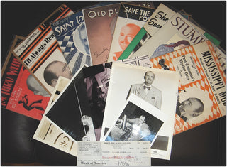 Whiteman, Paul. (1890-1967) Interesting Collection, including Autograph, Rare Photographs, and An Assortment of Sheet Music, 1914 - 37.