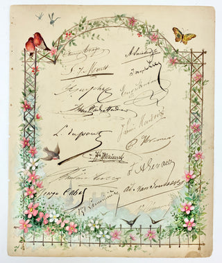 Wieniawski, Henri. (1835–1880) & Gevaert, Francois-Auguste. (1828–1908) Autograph Signatures