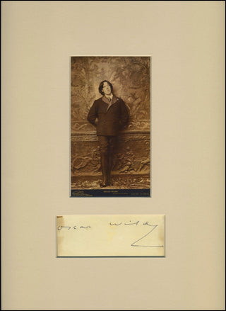 Wilde, Oscar. (1854–1900)  Autograph Signature Ensemble