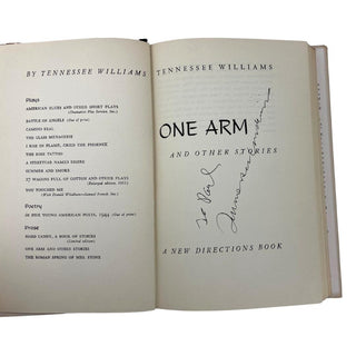 Williams, Tennessee. (1911–1983) One Arm - SIGNED