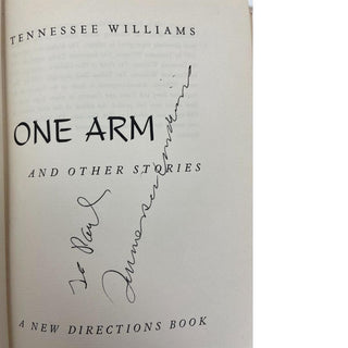 Williams, Tennessee. (1911–1983) One Arm - SIGNED