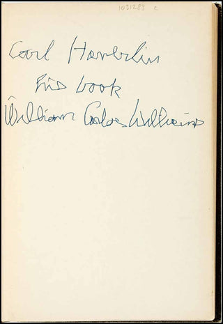 [Literature &amp; Art] Williams, William Carlos. (1883 - 1963) In the American Grain - SIGNED