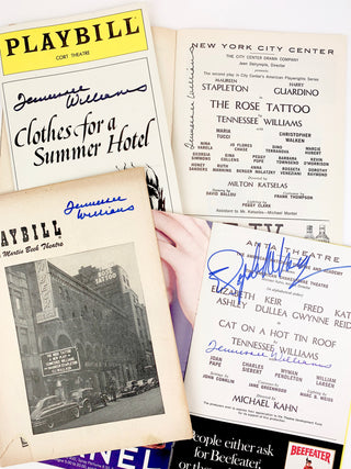 Williams, Tennessee. (1911 - 1983) & Ashley, Elizabeth. (b. 1939) Four Signed Playbills