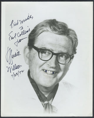 Willson, Meredith. (1902–1984) Signed Photograph with Blacked-Out Teeth