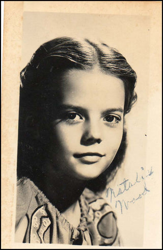 [Hollywood] Wood, Natalie.  (1938-1981) Signed Childhood Photograph