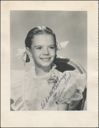 Wood, Natalie.  (1938-1981) Signed Childhood Photograph