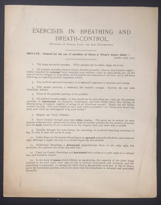 [Wood, Henry. (1869-1944)] Collection of Materials relating to the Promenade Concerts