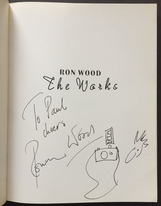 [Rolling Stones] Wood, Ronnie. (b. 1947) [German, Bill.] Ron Wood: The Works - SIGNED WITH AUTOGRAPH SKETCH