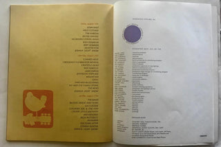 [Woodstock Festival] Rare 1969 Woodstock Festival Program