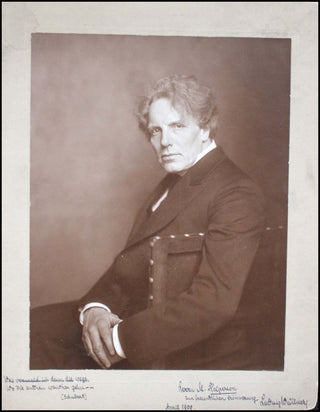 [Mahler] Wüllner, Ludwig. (1858 - 1938) Signed Photograph with Schubert Quotation