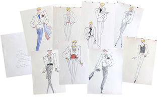 Saint Laurent, Yves. (1936–2008) Collection of Original Fashion Drawings