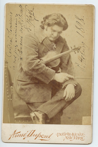 Ysaye, Eugene. (1858–1931) Signed Photograph - "Souvenir of our American Joys"