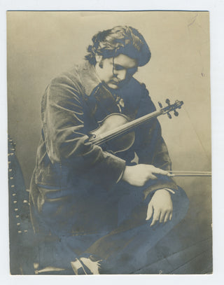 Ysaye, Eugene. (1858–1931) Original Photograph with Violin