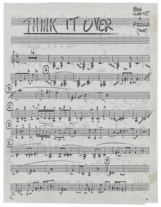 Zappa, Frank. (1940–1993) 'Think It Over' Autograph Musical Manuscript