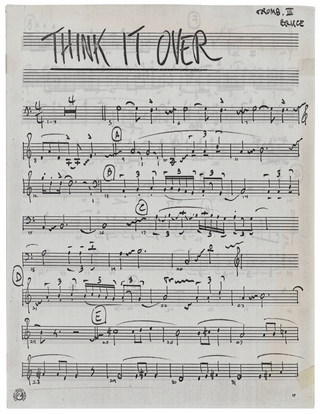 Zappa, Frank. (1940–1993) 'Think It Over' Autograph Musical Manuscript