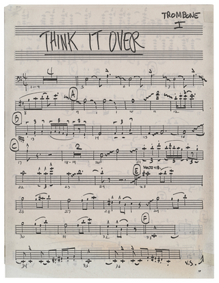 Zappa, Frank. (1940–1993) 'Think It Over' Autograph Musical Manuscript