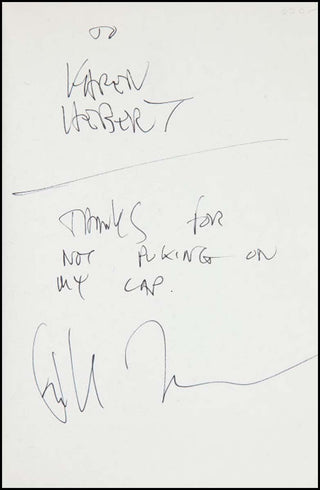 Zappa, Frank. (1940-1993) The Real Frank Zappa Book - SIGNED "Thanks for not puking on my cap."