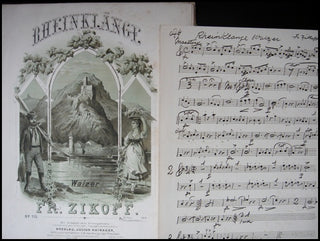 Zikoff, Friedrich. (1824-1877)  Rheinklänge Walzer. Op. 115.