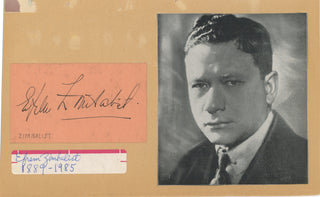 Zimbalist, Efrem. (1890–1985) Autograph Signature