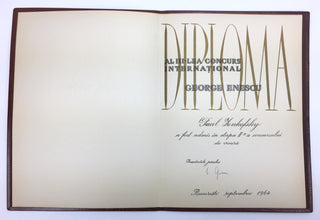 [Zukofsky, Paul. (1943–2017)] Group of Diplomas and Certificates from the Collection of Paul Zukofsky