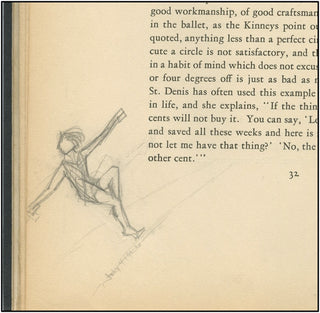 Shawn, Ted. (1891–1972) [Andrews, Jerome] The American Ballet, signed and inscribed by Shawn and heavily annotated and hand-illustrated by dancer/choreographer Jerome Andrews.