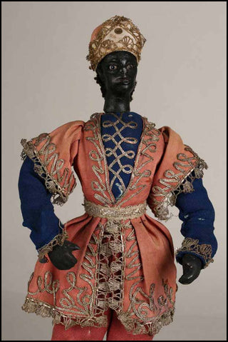 [Venetian Blackamoor Doll] 18th Century Doll in Elaborate Dress