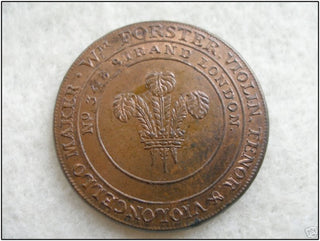 [God Save The King] Forster, William.  Rare 1795 Coin printed with "God Save The King."