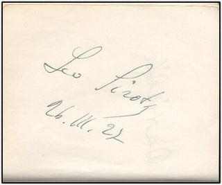 Bartók, Béla. (1881–1945) Autograph Signature.