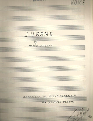 Piazzolla, Ástor. (1921–1992) Important Collection of Copyist Manuscripts of Unpublished 1958 Arrangements