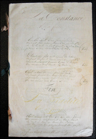 [Chansons] 1820 French Songs Manuscript