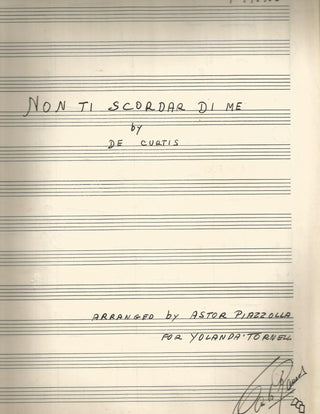 Piazzolla, Ástor. (1921–1992) Important Collection of Copyist Manuscripts of Unpublished 1958 Arrangements